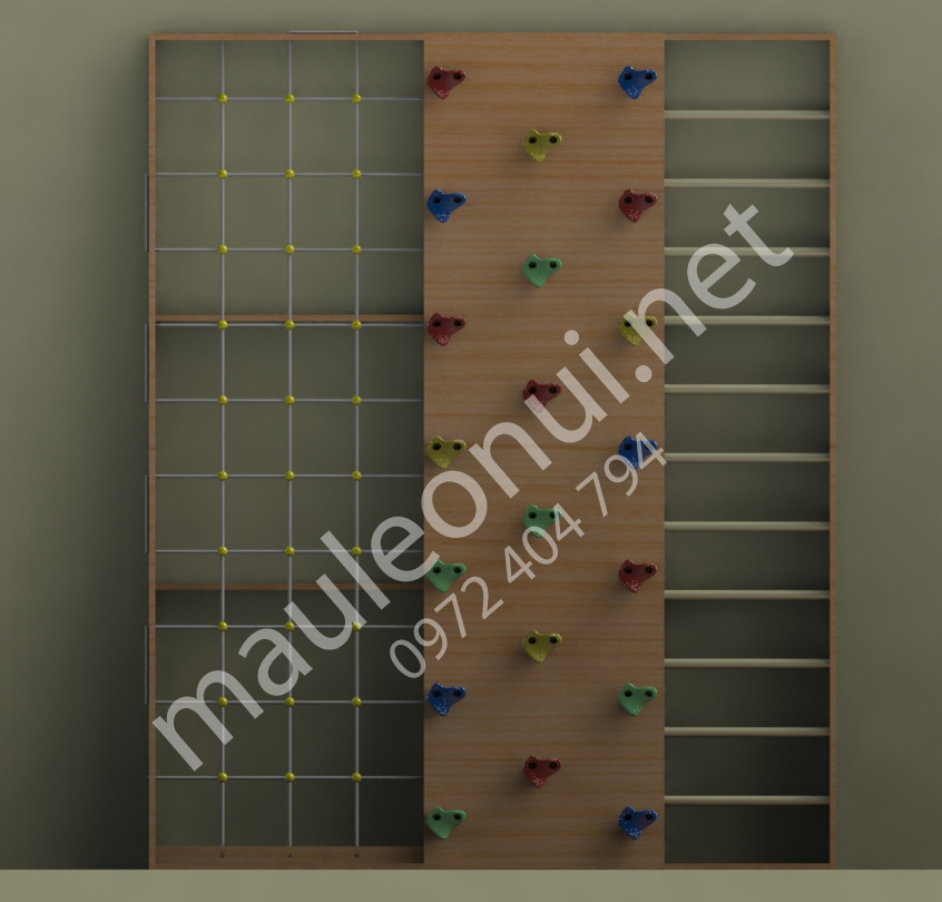 Vách leo núi kết hợp thang và lưới